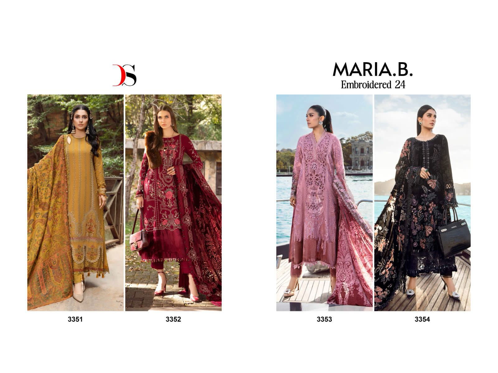 Deepsy Maria B Embroidered 24 Embroidery Pakistani Salwar Suits
